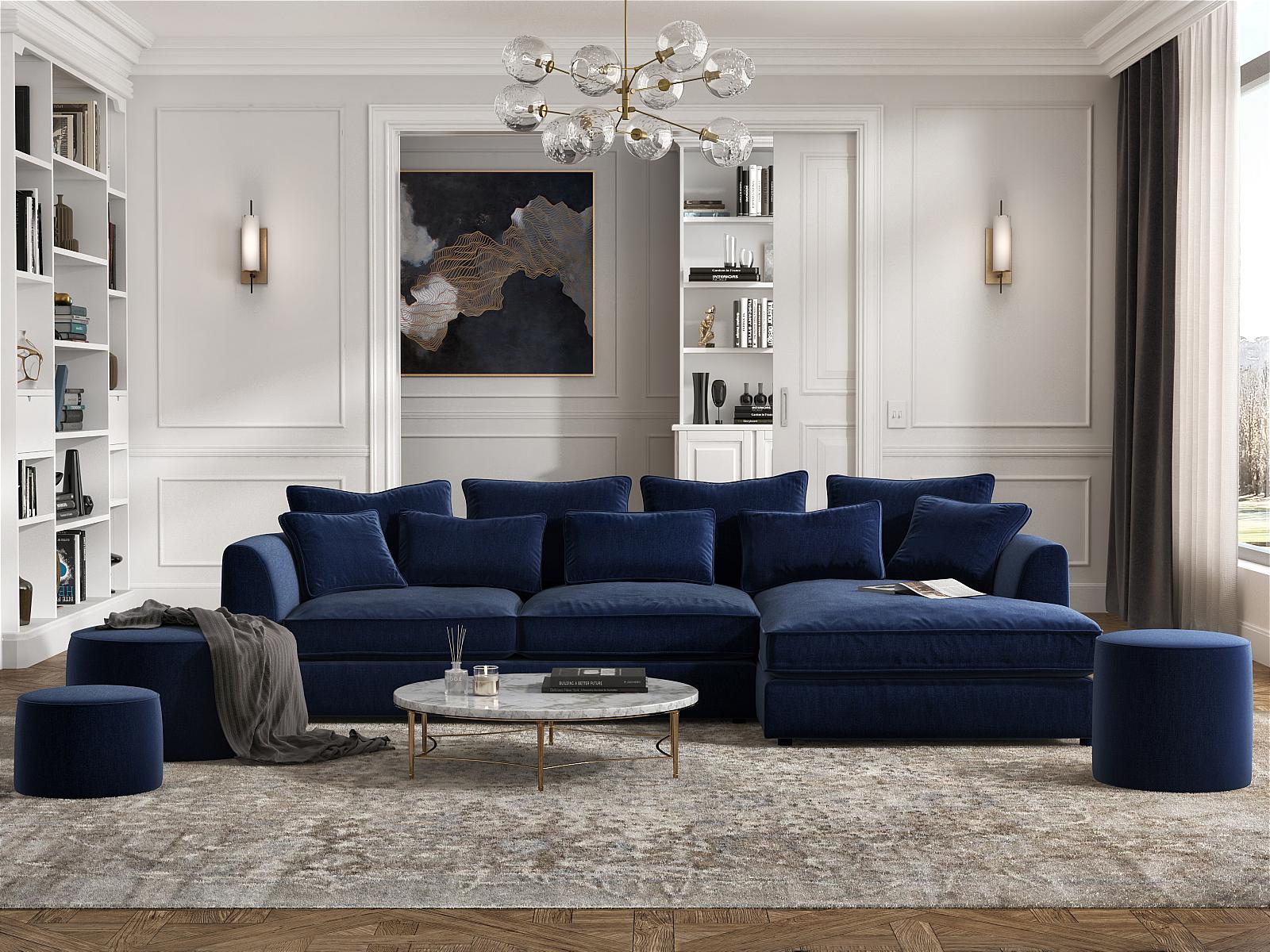 Modular sofa - TIME - PIANCA - corner / contemporary / white